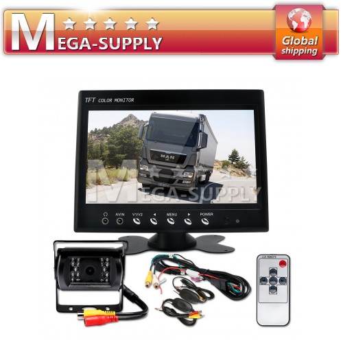 12V White CCD Reversing Camera Kit For Lorry, Van Rear
