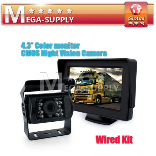 4.3" Car Rear View Color VCR DVD LCD Monitor + IR NightVison Backup Camera