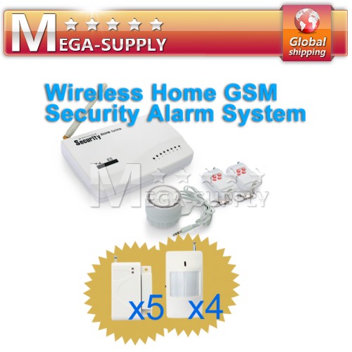 Wireless GSM SMS Burglar Intruder Security Alarm System Kit PIR Door Sensor