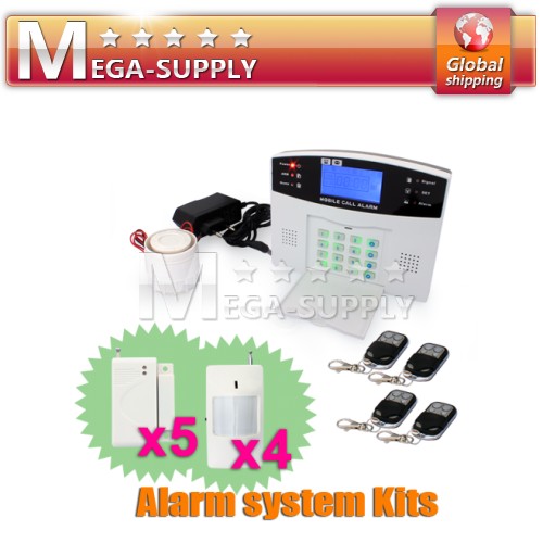 Wireless GSM SMS Alarm System Triple Band Real-time Delay 24-hours Home-arm Mode