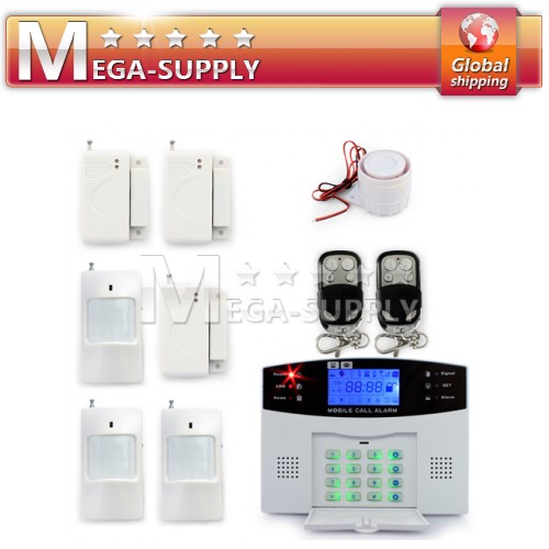 Wireless GSM SMS Intercom Security Intruder Burglar Alarm System Kit