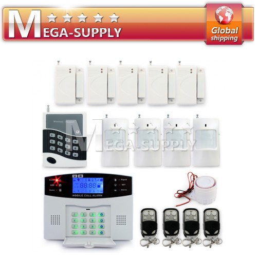 Wireless GSM SMS Auto-dial Home Security System Auto-dial Alarm LCD Screen