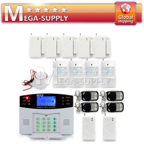 Wireless GSM Mornitoring Intercom Intruder Alarm System P.IR Door Gap Sensor