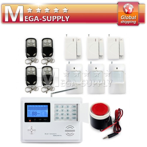 Wireless/Wired Defense Zones GSM PSTN Intruder Alarm System Timely Arm/Disarm