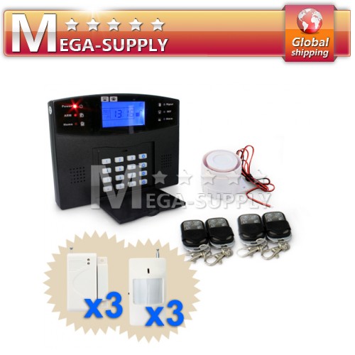 Wireless GSM SMS Security Home House Burglar Alarm System With LCD Screen