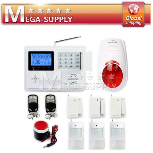 GSM/PSTN SMS Telephone Line Alarm Burglar System For Store Garage Home&Garden