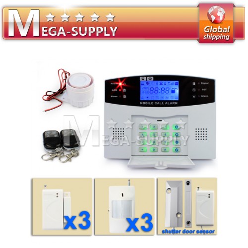 GSM SMS CCTV LCD Home Burglar Security Alarm System Kit Sensor Detector