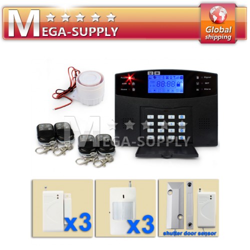 Wireless Home Alarm GSM SMS Intercom Security Intruder Burglar System Kit