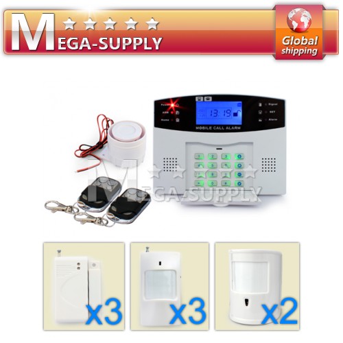 Wireless GSM SMS Intercom Security Intruder Burglar Alarm System Kit GAP Sensor