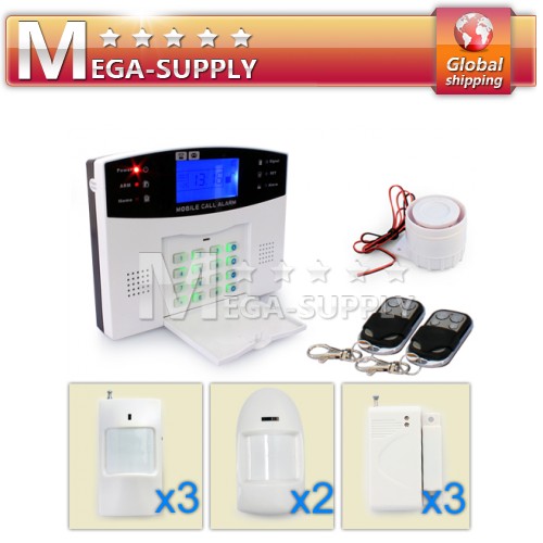 Wireless GSM SMS Intercom Security Burglar Alarm System Wired Motion Sensor