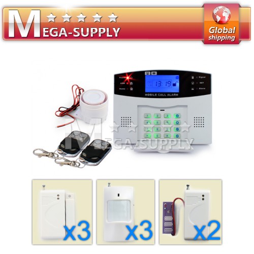 106 Wired/Wireless Defense Zones GSM SIM Alarm System Kit Water Intrusion Sensor