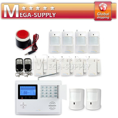 103 Wireless/Wired Zones Burglar Alarm System GSM/PSTN Triple Bands Sensor Kit