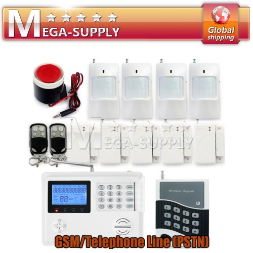 Wireless GSM SMS Telephone Burglar Alarm System Multi-function Keypad Security
