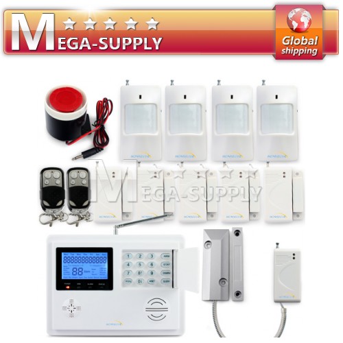Wireless GSM SMS Telephone Line Alarm System Relay Output Shutter Door Detector
